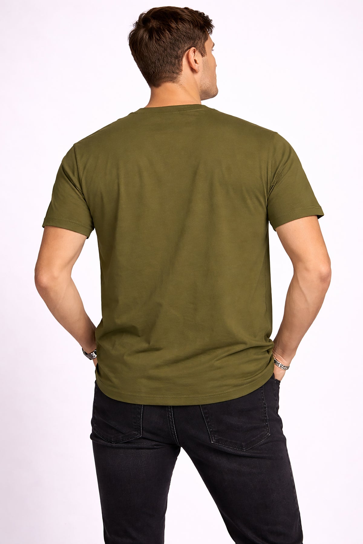 Men’s Cotton Graphic Printed Round Neck Half Sleeve T-Shirt