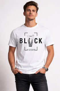 Men’s Cotton Graphic Printed Round Neck Half Sleeve T-Shirt