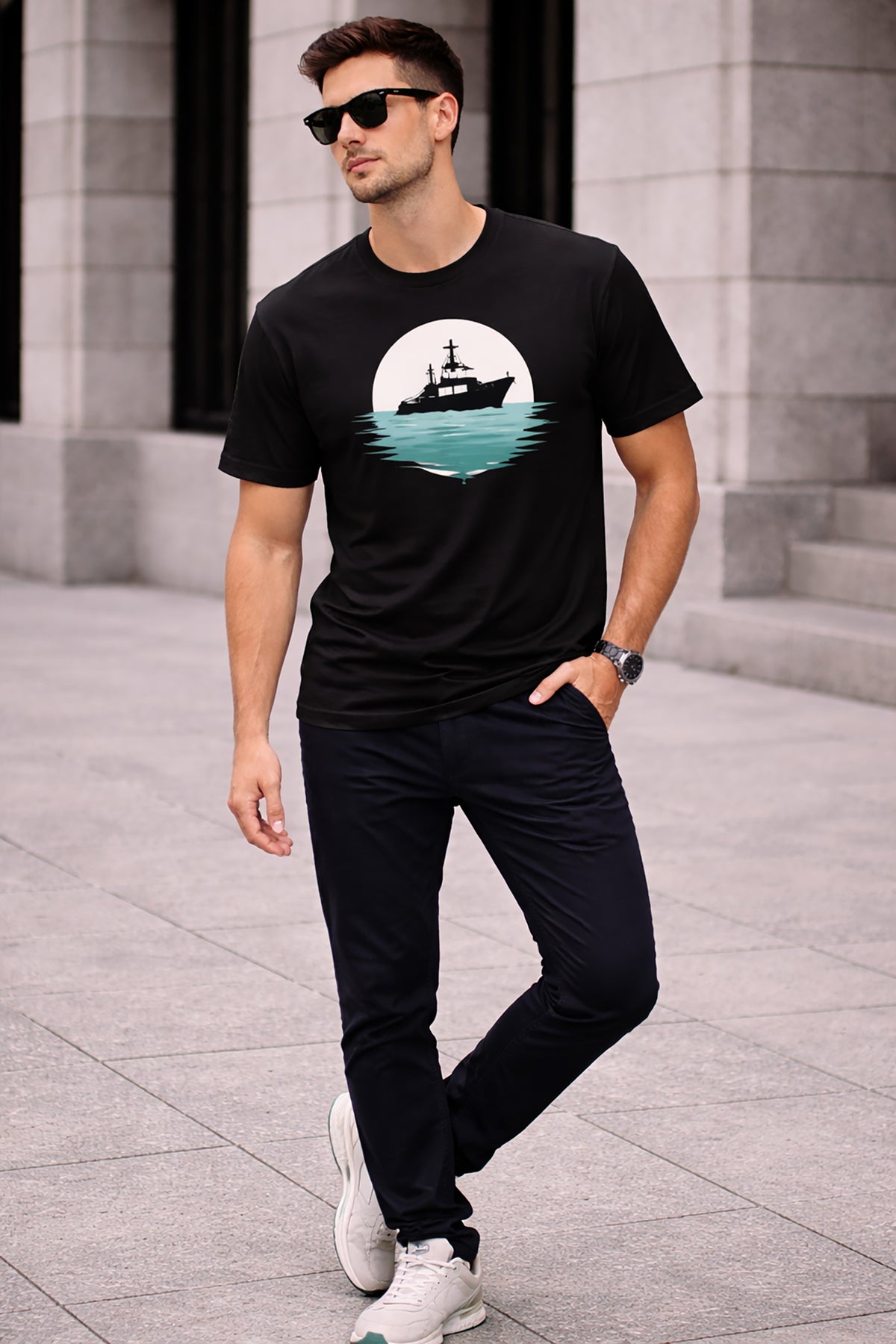 Men’s Cotton Graphic Printed Oversized Round Neck T-Shirt