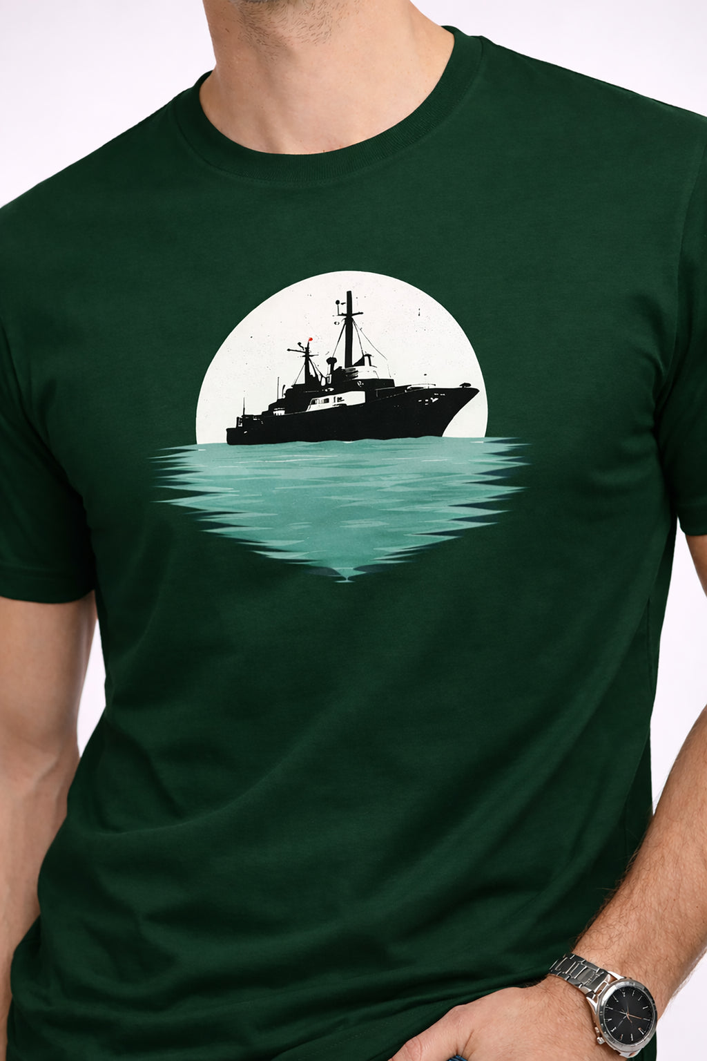 Men’s Cotton Graphic Printed Oversized Round Neck T-Shirt