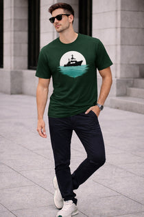 Men’s Cotton Graphic Printed Oversized Round Neck T-Shirt
