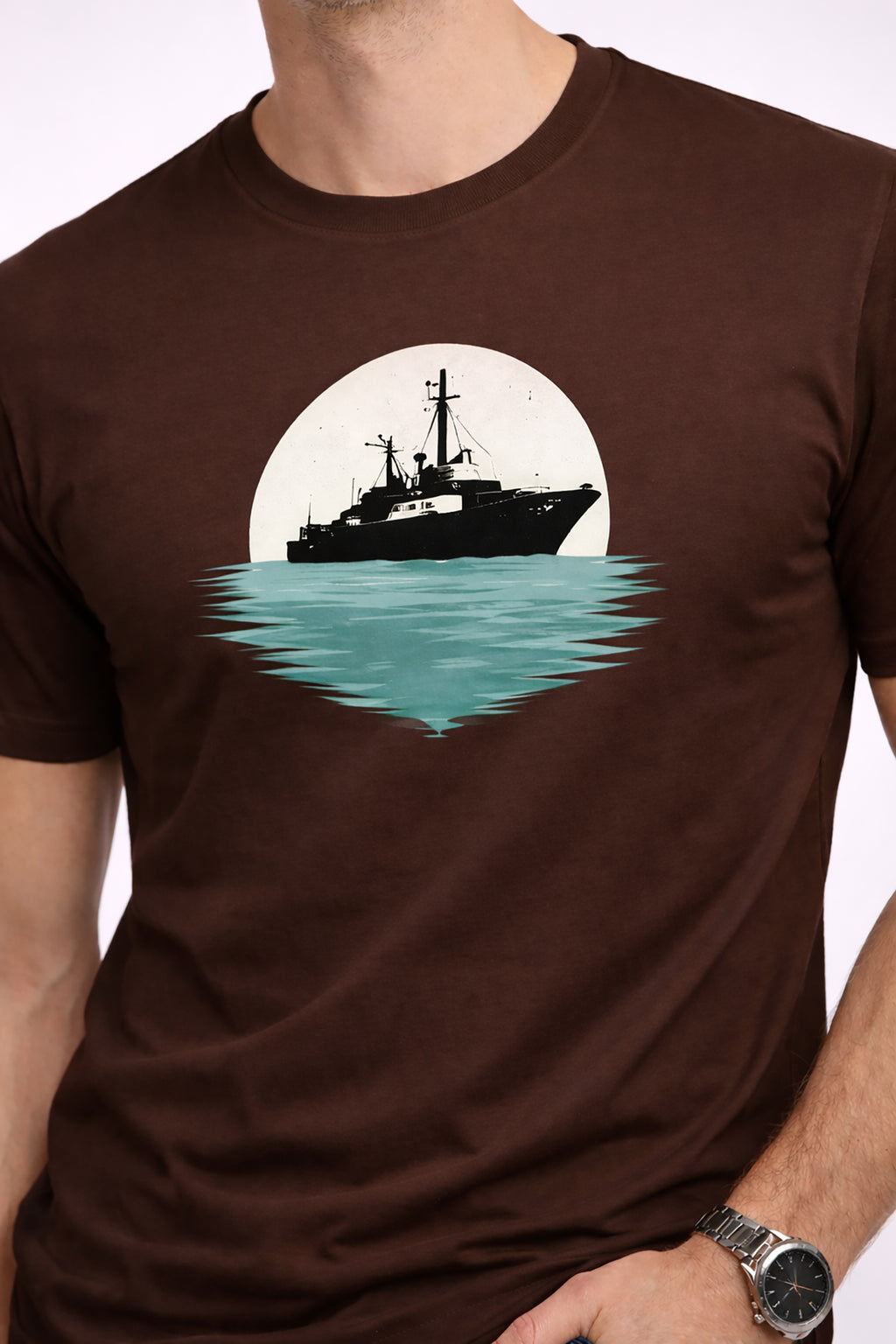 Men’s Cotton Graphic Printed Oversized Round Neck T-Shirt