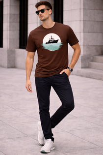 Men’s Cotton Graphic Printed Oversized Round Neck T-Shirt