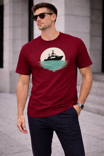 Men’s Cotton Graphic Printed Oversized Round Neck T-Shirt
