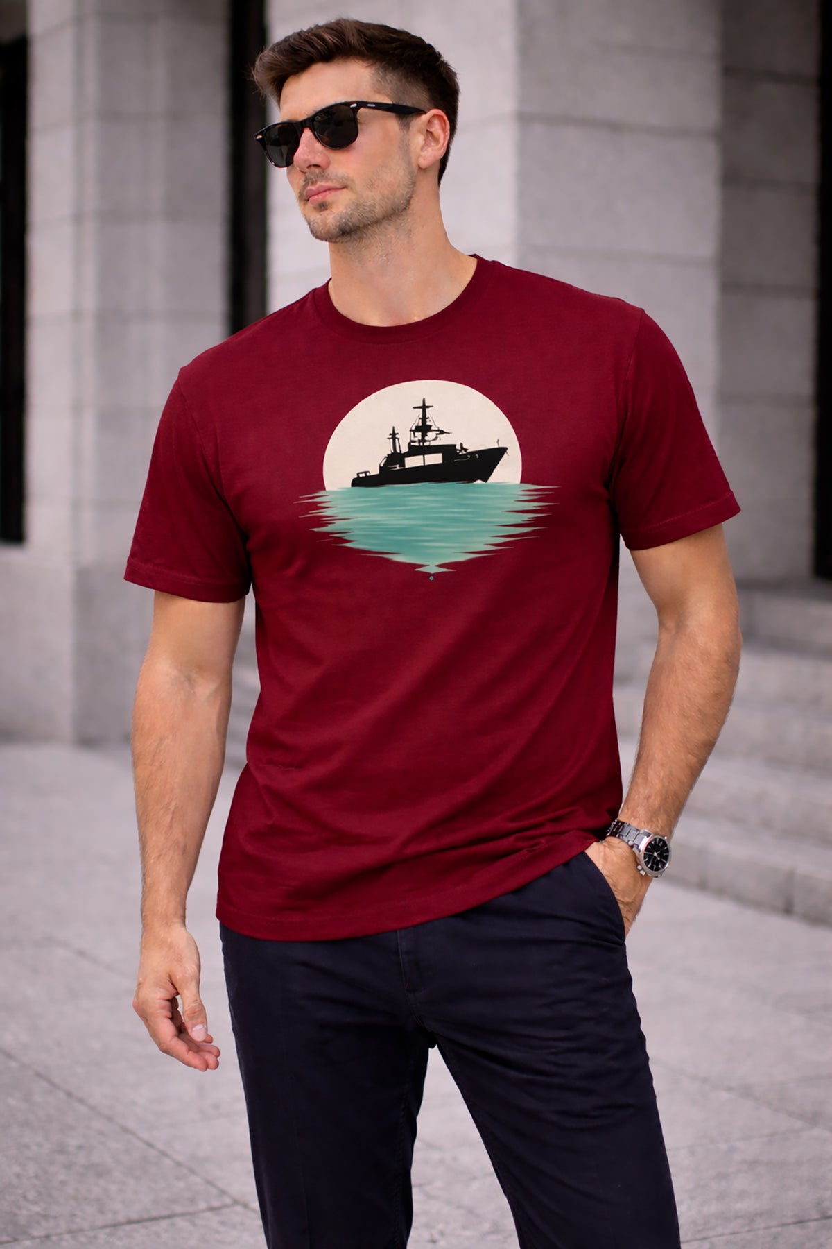 Men’s Cotton Graphic Printed Oversized Round Neck T-Shirt