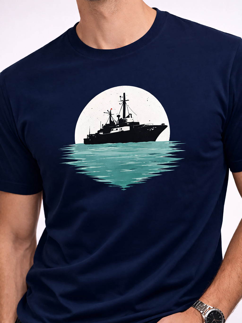 Men’s Cotton Graphic Printed Oversized Round Neck T-Shirt