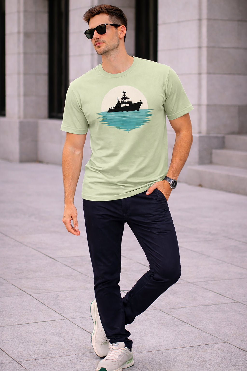 Men’s Cotton Graphic Printed Oversized Round Neck T-Shirt
