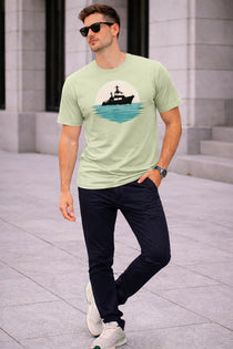Men’s Cotton Graphic Printed Oversized Round Neck T-Shirt