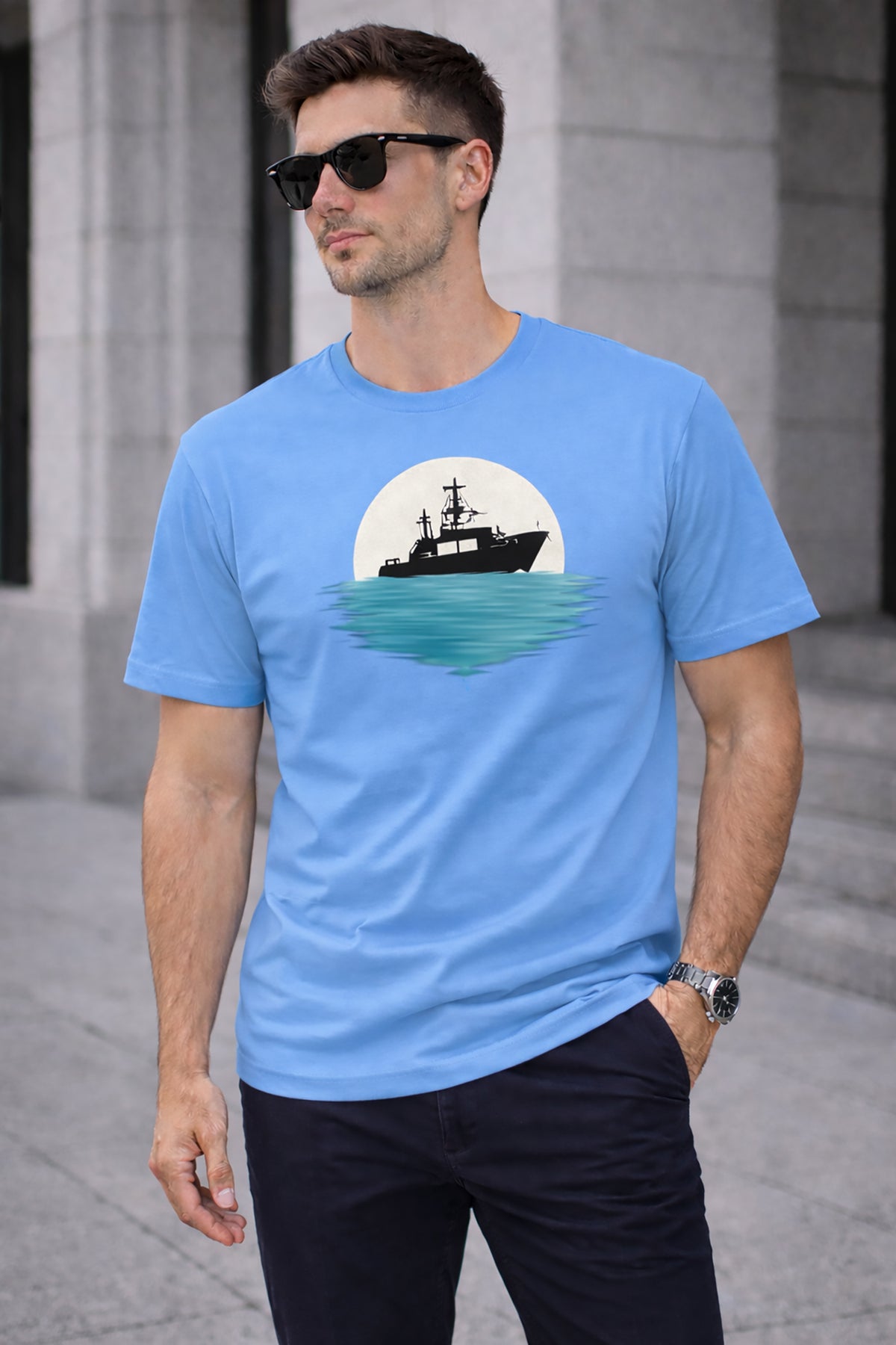 Men’s Cotton Graphic Printed Oversized Round Neck T-Shirt