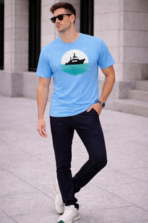 Men’s Cotton Graphic Printed Oversized Round Neck T-Shirt