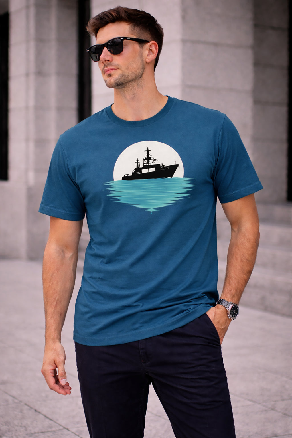 Men’s Cotton Graphic Printed Oversized Round Neck T-Shirt