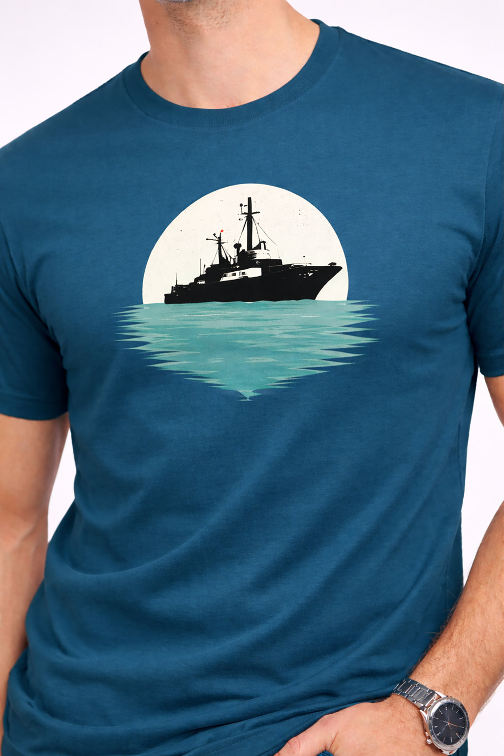 Men’s Cotton Graphic Printed Oversized Round Neck T-Shirt