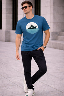 Men’s Cotton Graphic Printed Oversized Round Neck T-Shirt