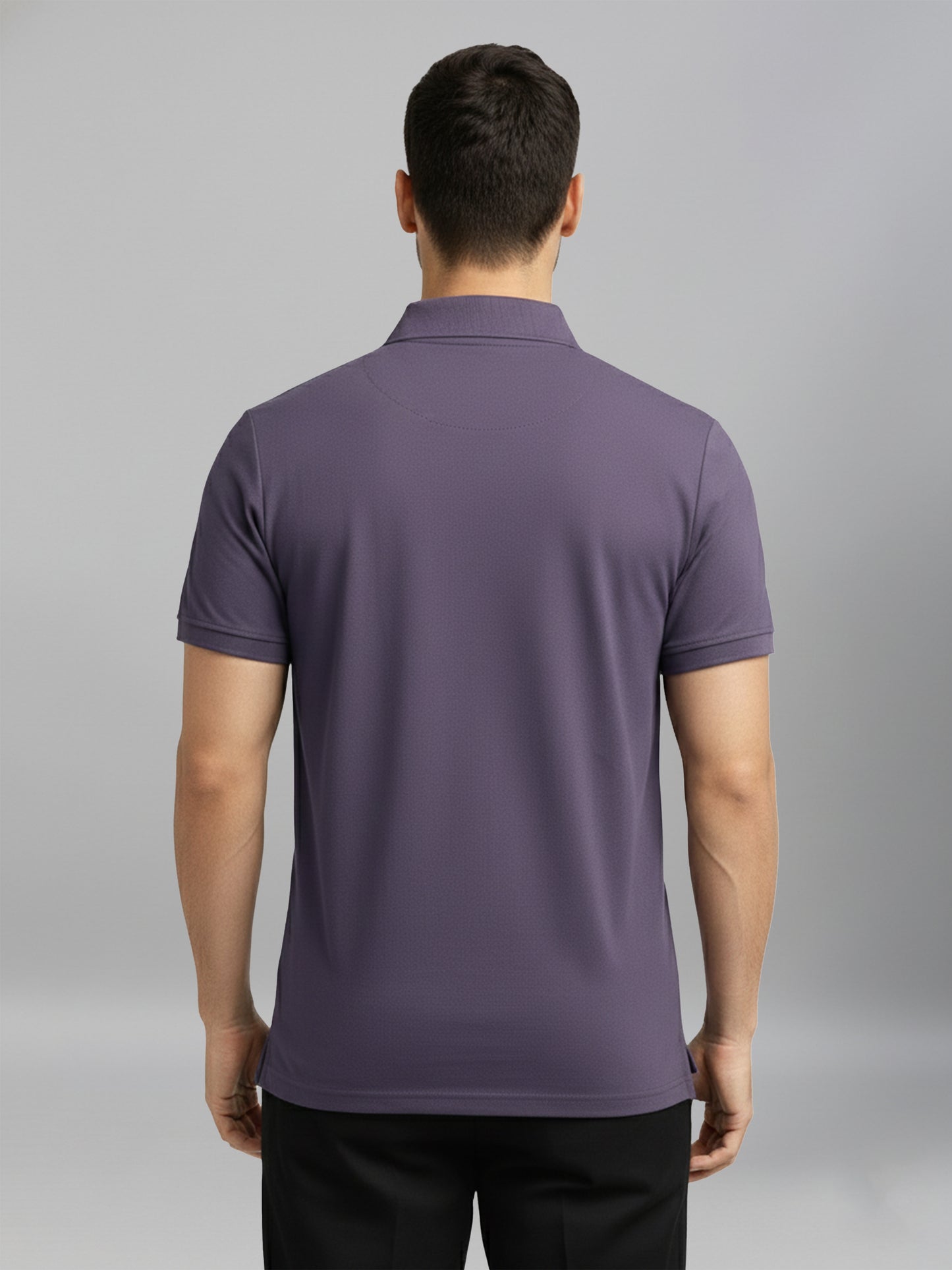 Purple Men’s Cotton Solid Polo T-Shirt – Regular Fit Casual Wear