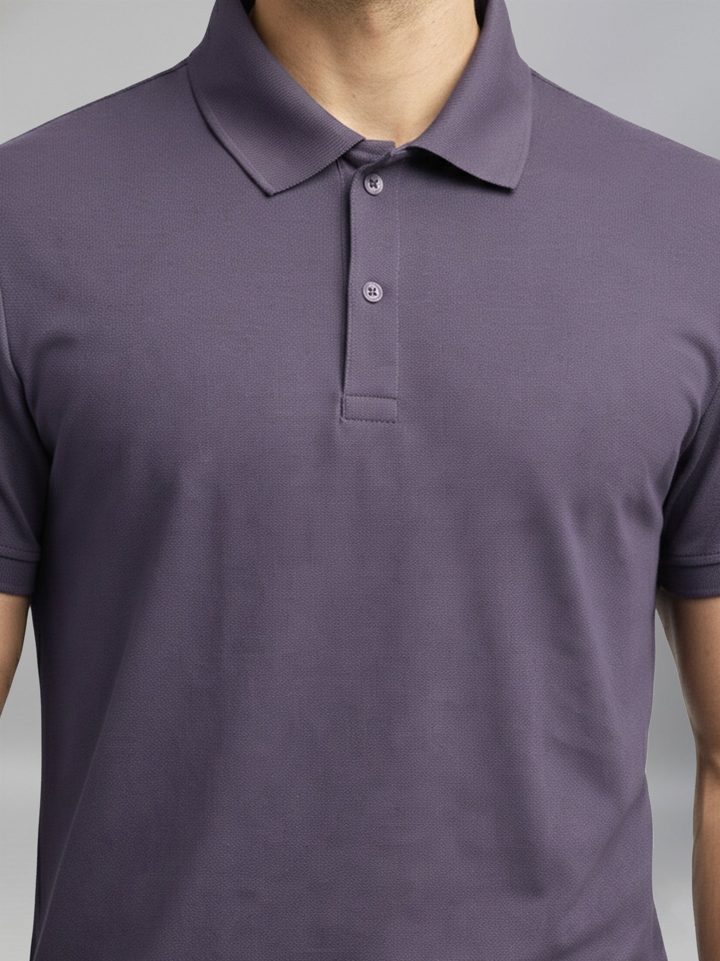 Purple Men’s Cotton Solid Polo T-Shirt – Regular Fit Casual Wear