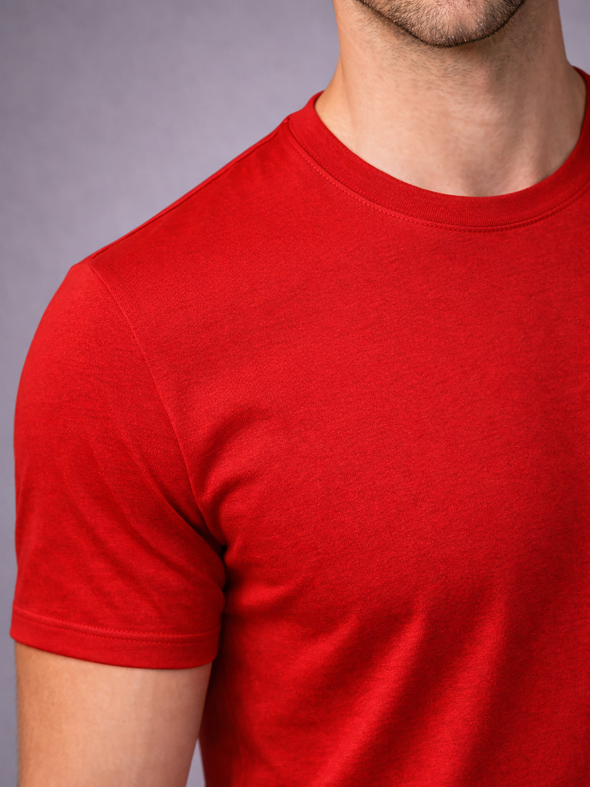 Men's Polycotton Regular Fit Solid Round Neck Half Sleeve T-Shirt