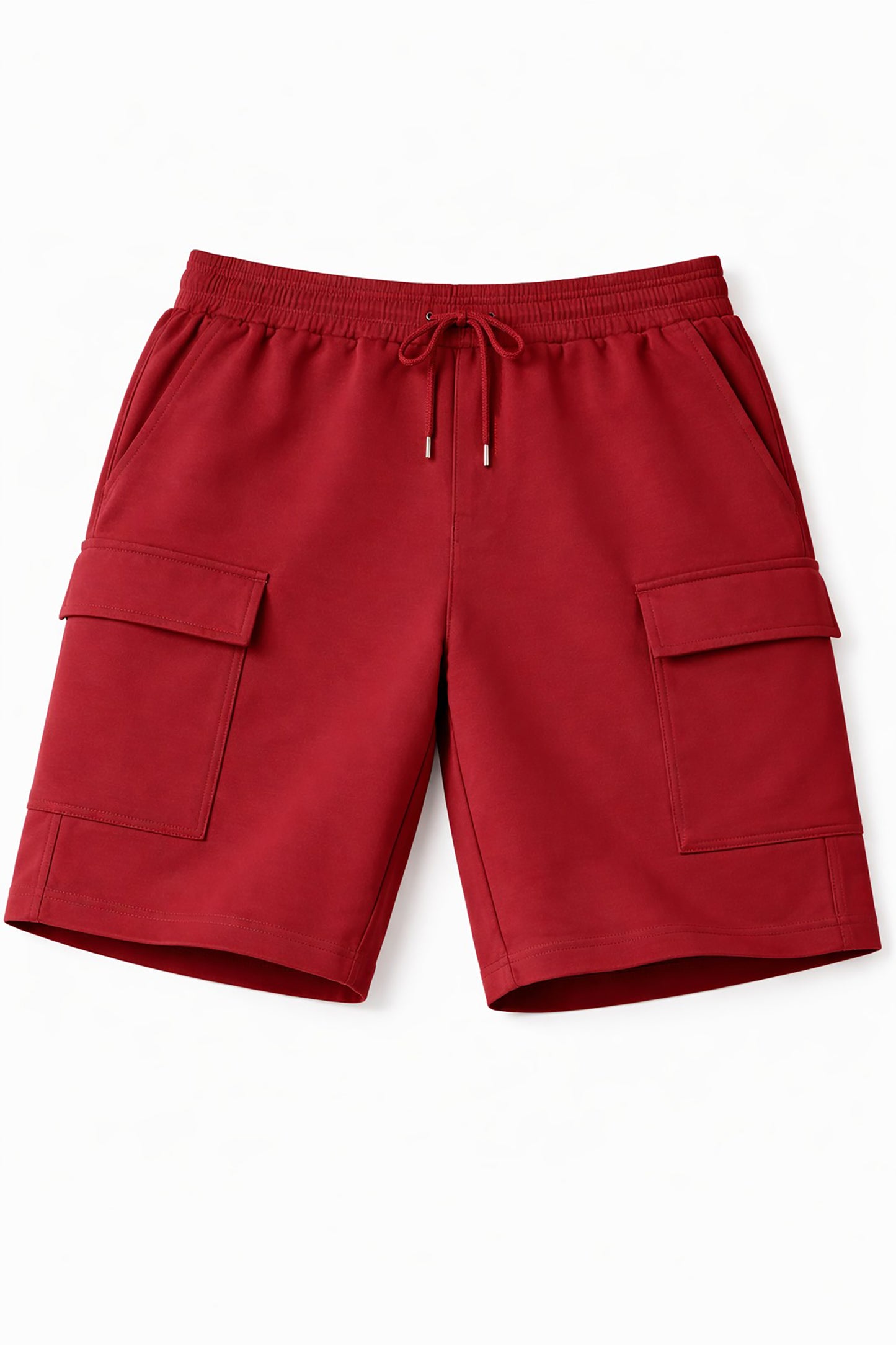 Rust Men's Cotton Blend Elastic Waist Drawstring Cargo Shorts