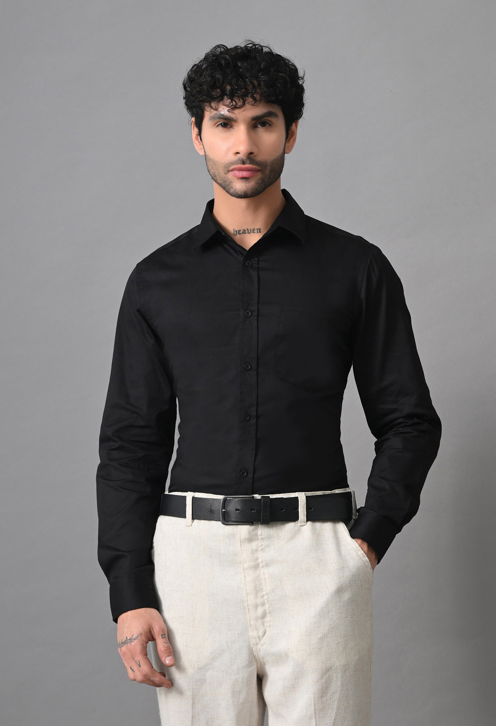 Men’s Cotton Solid Full Sleeve Regular Fit Shirt