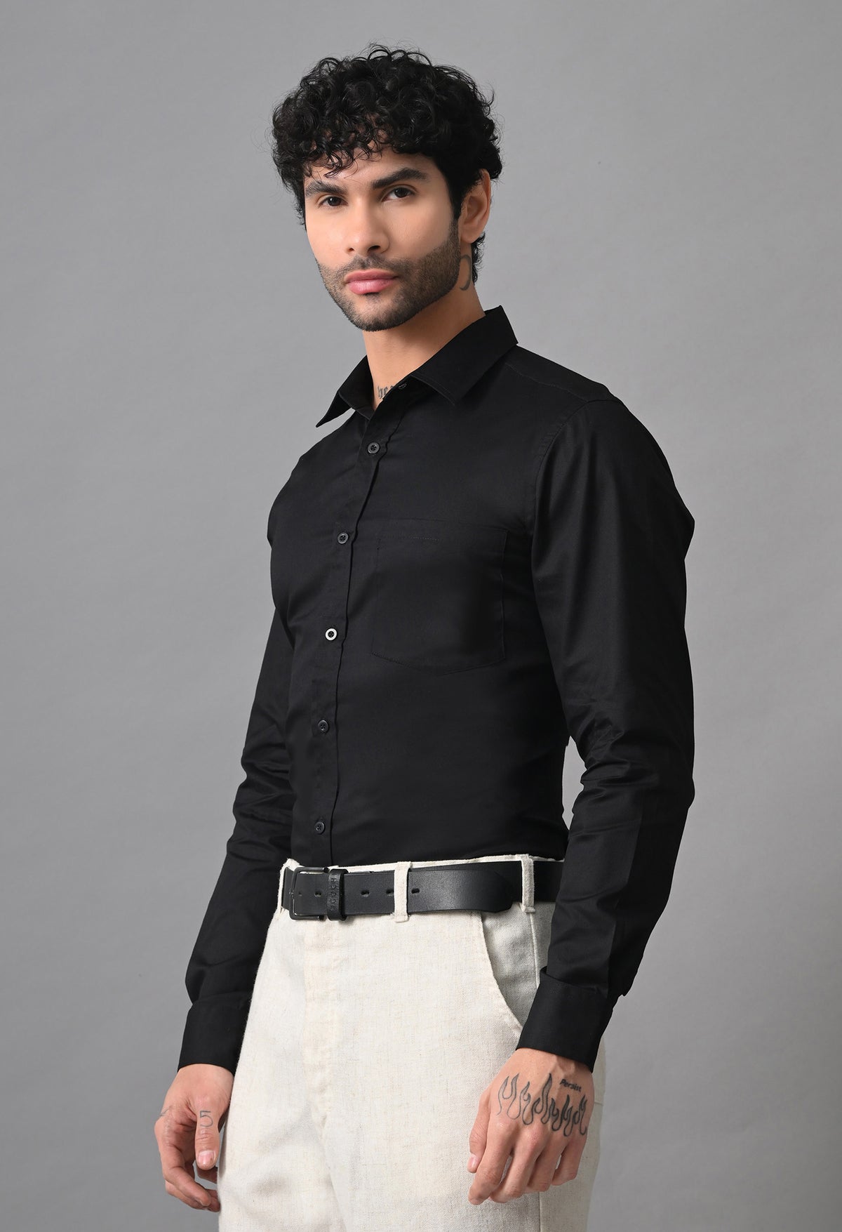 Men’s Cotton Solid Full Sleeve Regular Fit Shirt