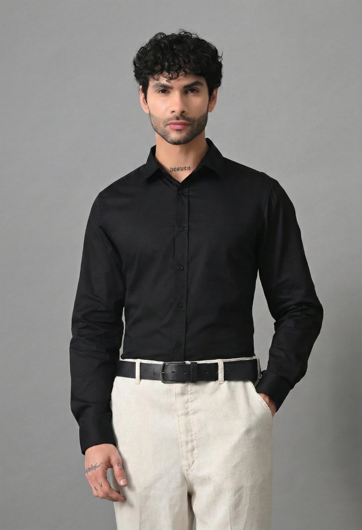 Men’s Cotton Solid Full Sleeve Formal & Casual Shirt Main image
